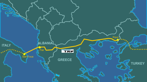 tap-map Planned route of Trans-Adriatic Pipeline, as part of the Southern Gas Corridor